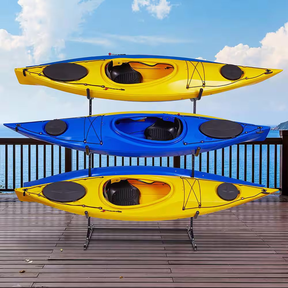 6 Kayak Freestanding Storage for Indoor and Outdoor, Kayak Rack