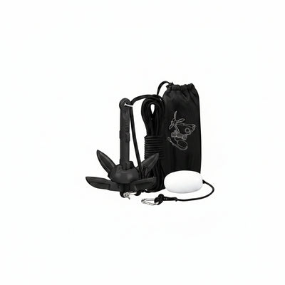Folding Grapnel Anchor Kit Designed for Small Boats, 1.5lb Galvanized Iron, 24ft Rope, Storage Bags