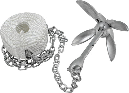 3006.6705 Boattector Complete Grapnel Anchor Kit for Small Boats, Jon Boats, Flat Bottoms, Inflatable Boats, Etc. - 5.5 Lbs.