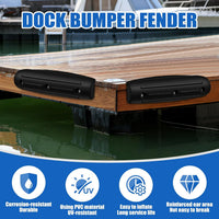 Dock Bumpers for Dock Edge - Marine Grade Dock Fender Bumpers, 17-Inch Uv-Resistant Horizontal Protection, Easy Install Dock Edge Bumpers Guard for Boat Dock Side or Edge, Soft Fenders