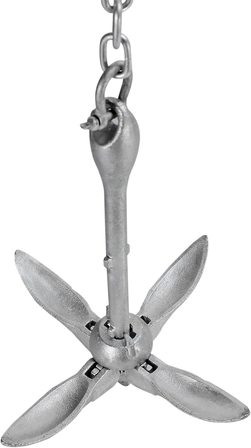 3006.6705 Boattector Complete Grapnel Anchor Kit for Small Boats, Jon Boats, Flat Bottoms, Inflatable Boats, Etc. - 5.5 Lbs.
