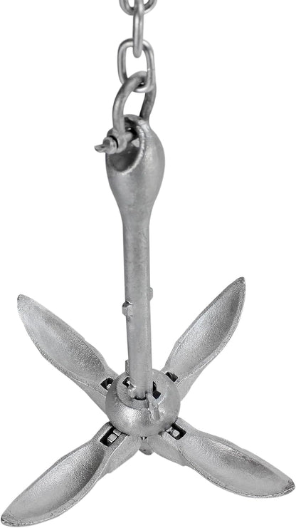 3006.6705 Boattector Complete Grapnel Anchor Kit for Small Boats, Jon Boats, Flat Bottoms, Inflatable Boats, Etc. - 5.5 Lbs.