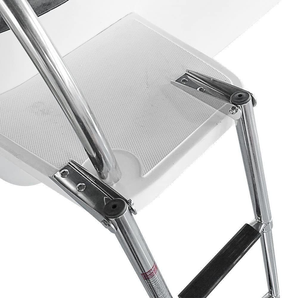 Heavy Duty Boat Telescopic 4 Step Ladder Stainless Steel Swim Platform Telescoping Ladder Extendable 4 Step for Boat Yacht