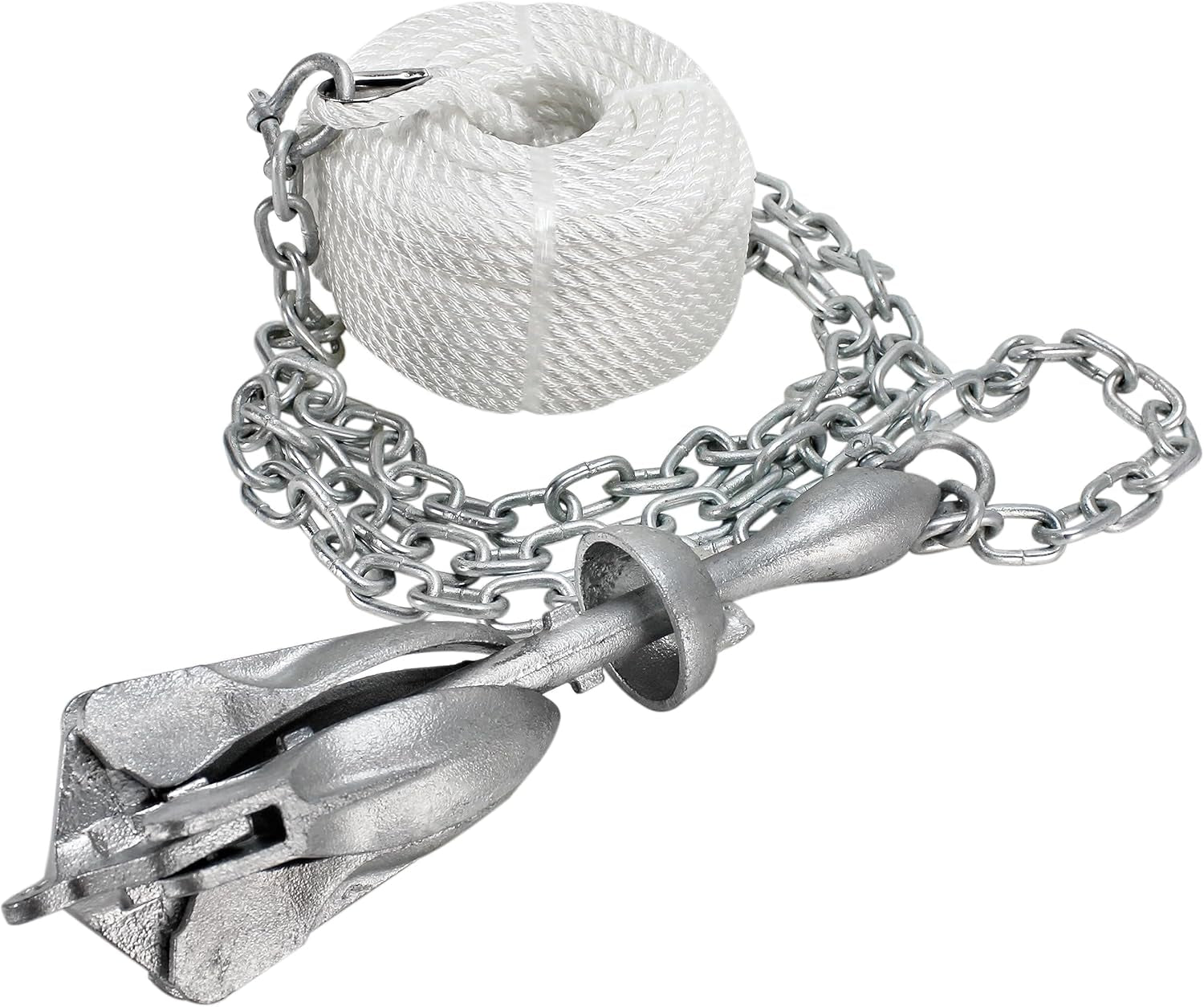 3006.6705 Boattector Complete Grapnel Anchor Kit for Small Boats, Jon Boats, Flat Bottoms, Inflatable Boats, Etc. - 5.5 Lbs.