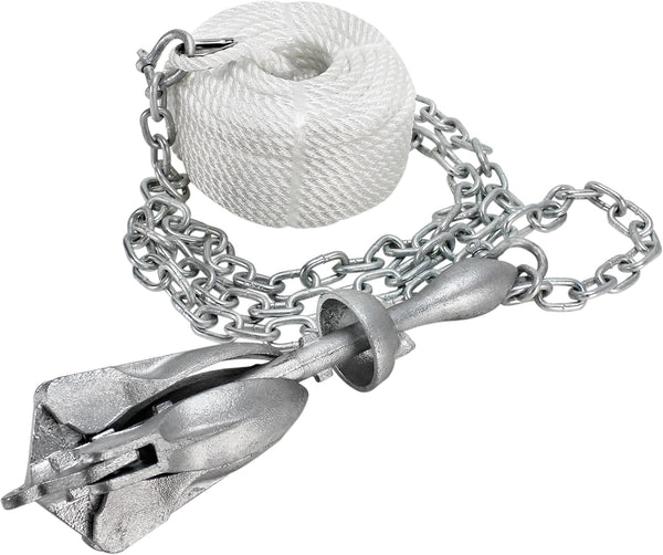 3006.6705 Boattector Complete Grapnel Anchor Kit for Small Boats, Jon Boats, Flat Bottoms, Inflatable Boats, Etc. - 5.5 Lbs.