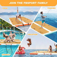 Inflatable Floating Dock, 10Ft Inflatable Swim Platform Dock for Lake, Inflatable Water Floating Dock Mat with Non-Slip EVA Surface, Floating Island for Pool Beach Ocean
