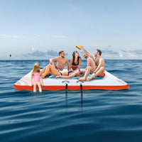 Inflatable Floating Dock, Inflatable Dock Platform, Non-Slip Air Dock Platform with Portable Carrying Bag & Detachable Ladder, Floating Platform Island Raft for Pool Beach Ocean