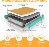 Inflatable Floating Dock, 10Ft Inflatable Swim Platform Dock for Lake, Inflatable Water Floating Dock Mat with Non-Slip EVA Surface, Floating Island for Pool Beach Ocean