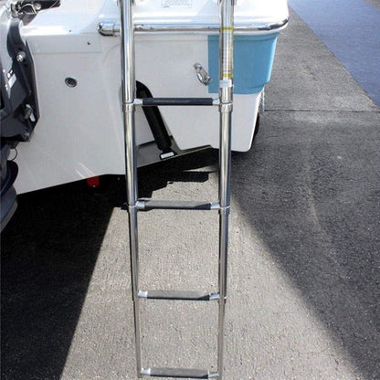 Heavy Duty Boat Telescopic 4 Step Ladder Stainless Steel Swim Platform Telescoping Ladder Extendable 4 Step for Boat Yacht