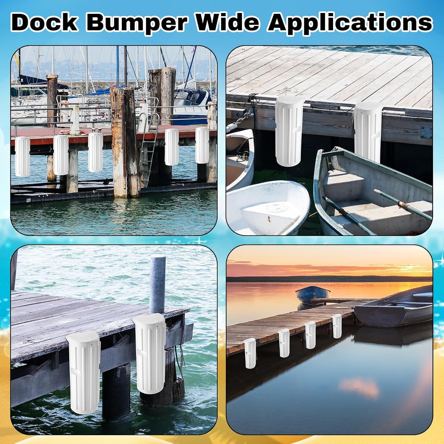 Dock Bumpers Fenders for Edging Docking Inflatable Corner Boat Fenders with Pump and Mounting Hardware for Straight-Edge Side Marine Bumpers for Buoy Pontoon Protector
