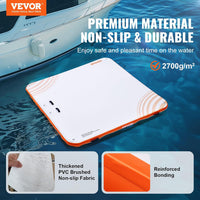 Inflatable Floating Dock, Inflatable Dock Platform, Non-Slip Air Dock Platform with Portable Carrying Bag & Detachable Ladder, Floating Platform Island Raft for Pool Beach Ocean