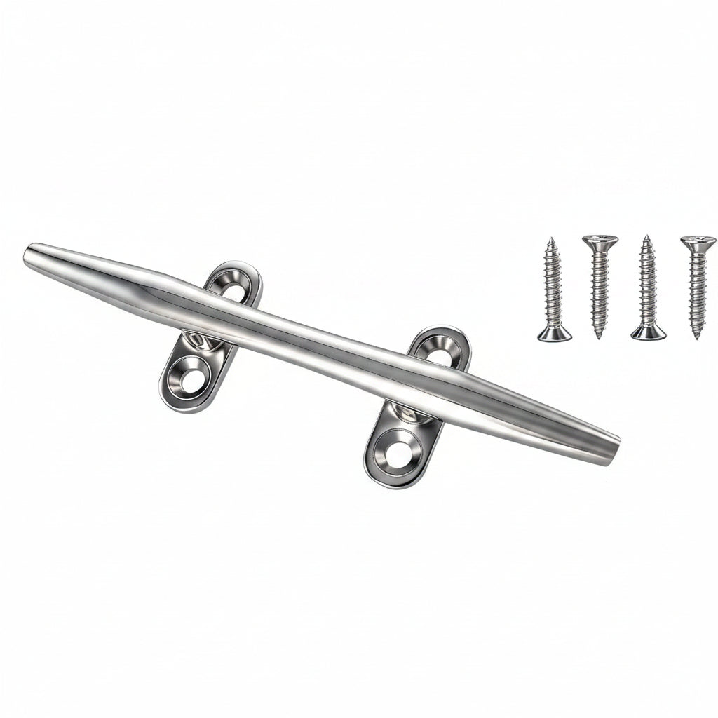 4/5/6 Inch Dock Cleats - 316 Stainless Steel Boat Cleats Boat Dock Cleats,Open Base Dock Cleat with Fasteners,Marine Cleat Rope Cleat Boat Cleat for Boat/Deck/Nautical Decor(1,2,4,6,8 Pack)