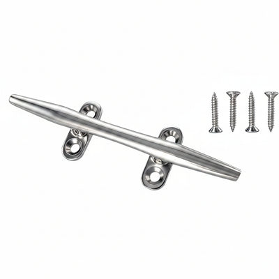 4/5/6 Inch Dock Cleats - 316 Stainless Steel Boat Cleats Boat Dock Cleats,Open Base Dock Cleat with Fasteners,Marine Cleat Rope Cleat Boat Cleat for Boat/Deck/Nautical Decor(1,2,4,6,8 Pack)