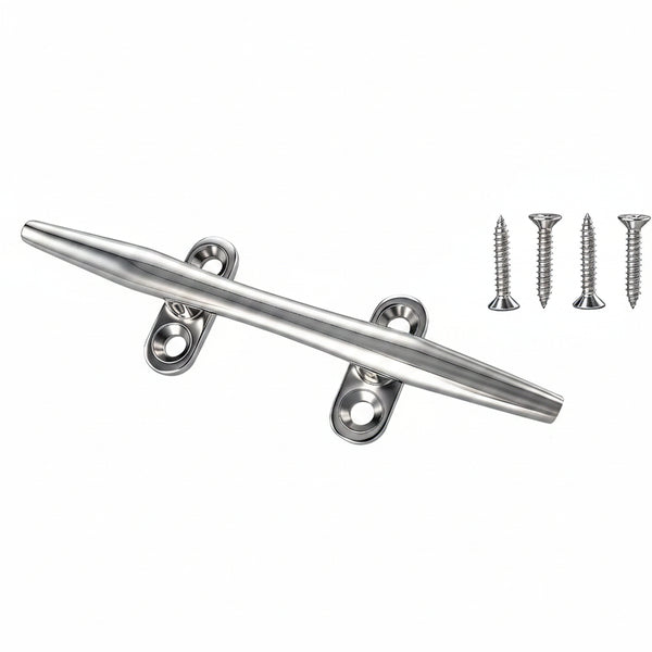 4/5/6 Inch Dock Cleats - 316 Stainless Steel Boat Cleats Boat Dock Cleats,Open Base Dock Cleat with Fasteners,Marine Cleat Rope Cleat Boat Cleat for Boat/Deck/Nautical Decor(1,2,4,6,8 Pack)