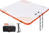 Inflatable Floating Dock, Inflatable Dock Platform, Non-Slip Air Dock Platform with Portable Carrying Bag & Detachable Ladder, Floating Platform Island Raft for Pool Beach Ocean
