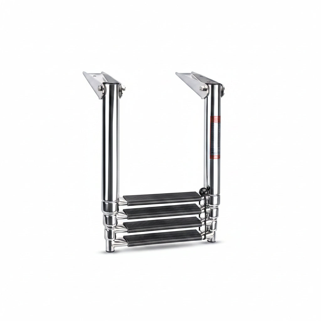 Heavy Duty Boat Telescopic 4 Step Ladder Stainless Steel Swim Platform Telescoping Ladder Extendable 4 Step for Boat Yacht
