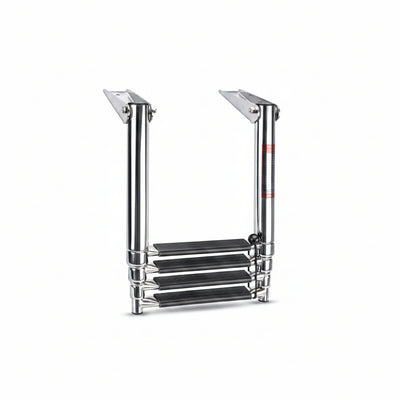Heavy Duty Boat Telescopic 4 Step Ladder Stainless Steel Swim Platform Telescoping Ladder Extendable 4 Step for Boat Yacht