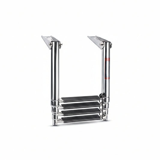 Heavy Duty Boat Telescopic 4 Step Ladder Stainless Steel Swim Platform Telescoping Ladder Extendable 4 Step for Boat Yacht