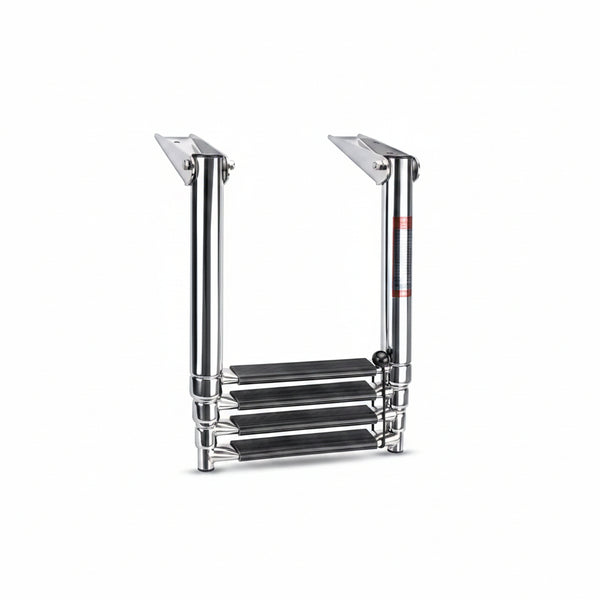 Heavy Duty Boat Telescopic 4 Step Ladder Stainless Steel Swim Platform Telescoping Ladder Extendable 4 Step for Boat Yacht