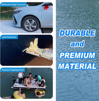 Inflatable Floating Dock 8Ft Inflatable Dock Floating Platform with 2 Bottom Pontoons, Heavy Duty Drop Stitch Inflatable Dock for Lake, Boating, Pool